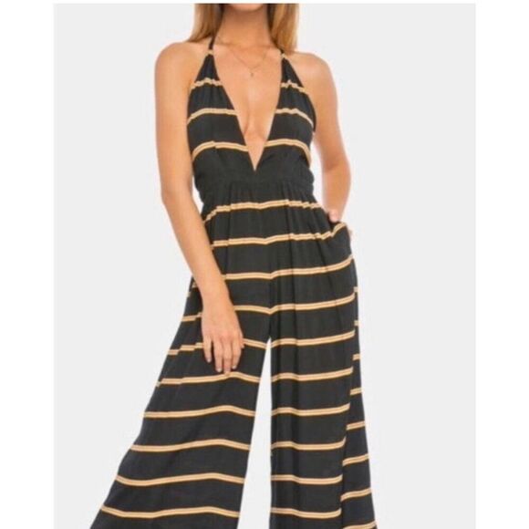 Faithfull the Brand Pants - Faithfull the Brand Black Riley Jumpsuit